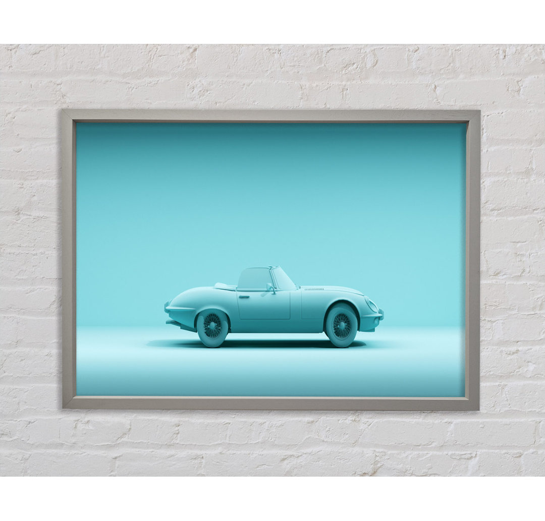 E-Type Jaguar Classic - Einzelner Bilderrahmen Kunstdrucke auf Leinwand