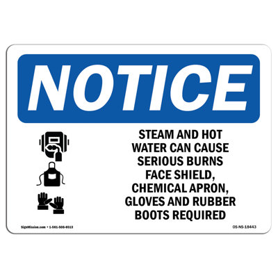 Steam and Hot Water Can Cause Sign