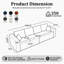 Canapé modulaire modulaire 118,12 po 118 po, flanelle rembourrée avec ressorts ensachés et 6 coussins, aucun assemblage requis-131993683