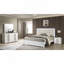 Table de chevet 2 tiroirs de style contemporain en bois blanc