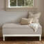 Banc de rangement touffeté crème antique / gris clair voir ci-dessous