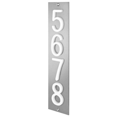 Plaque d'adresse verticale en aluminium Royal Shade