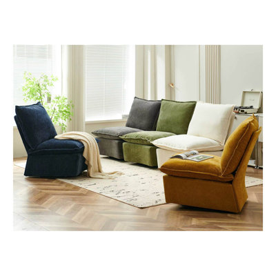 Fauteuil à bascule pivotant à bascule 360 ° détachable et pivotant à 360 ° et canapé-lit simple, siège confortable pour le salon et la chambre à coucher - 1 pièce