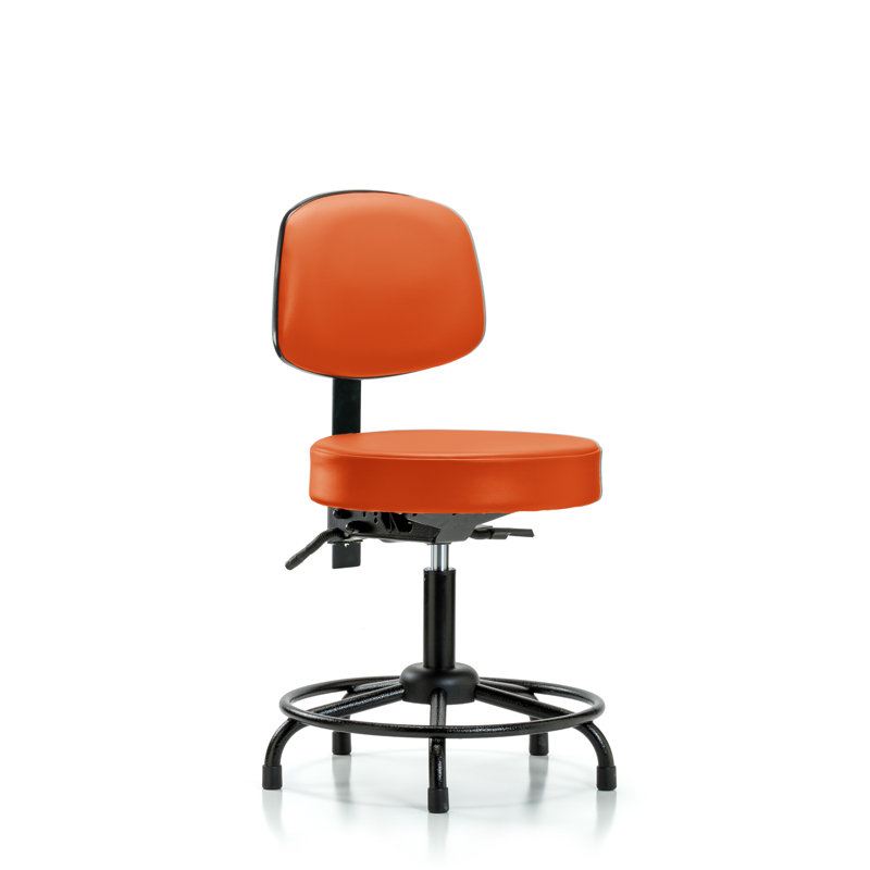 Chaise de bureau ergonomique Norma, Roulettes, Orange