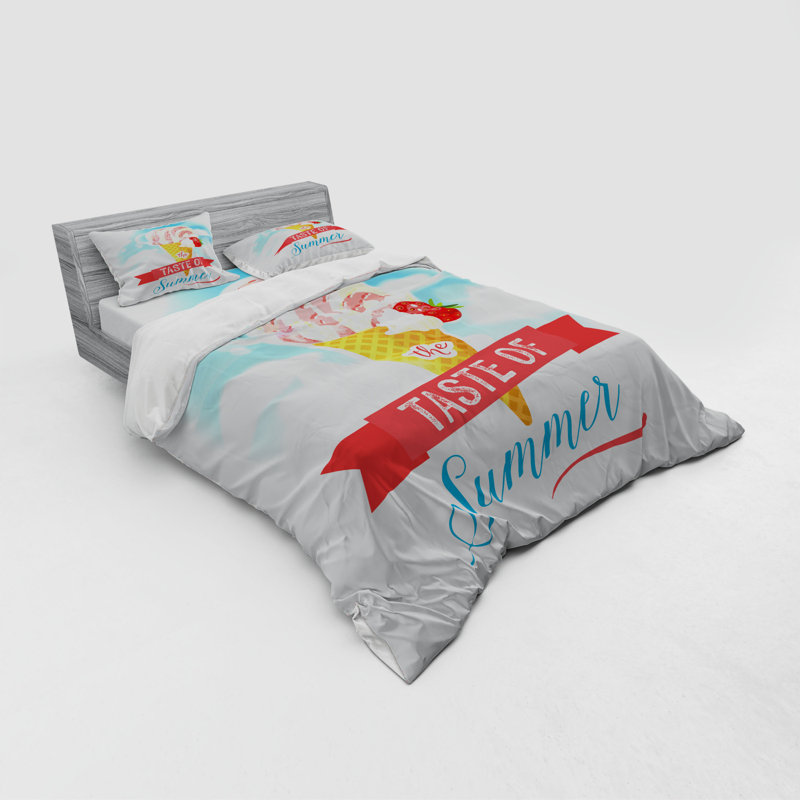 Ensemble de housse de couette crème ice