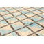 Tapis beige / bleu clair en laine de vache Aljet
