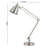 60W Metal Task Lamp with Adjustable Arms and Swivel Head, Silver-1208626778