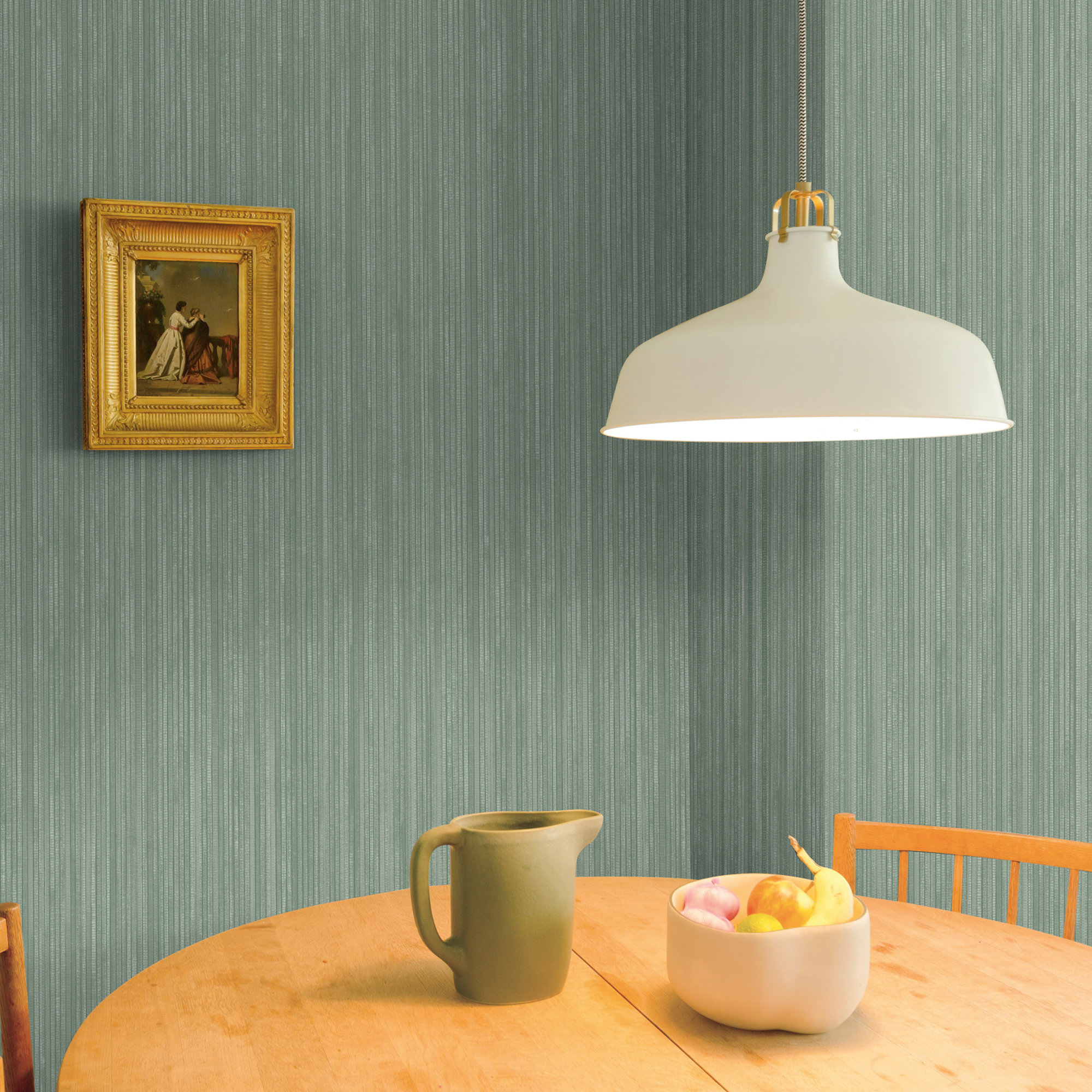 Faux Grasscloth Peel and Stick Wallpaper, Green, 16.5" L x 20.5" W
