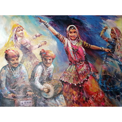 The Festival In Pushkar Painting | Acrylic On Canvas