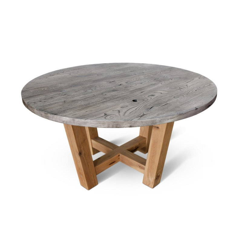 Oak Round Solid Wood Dining Table