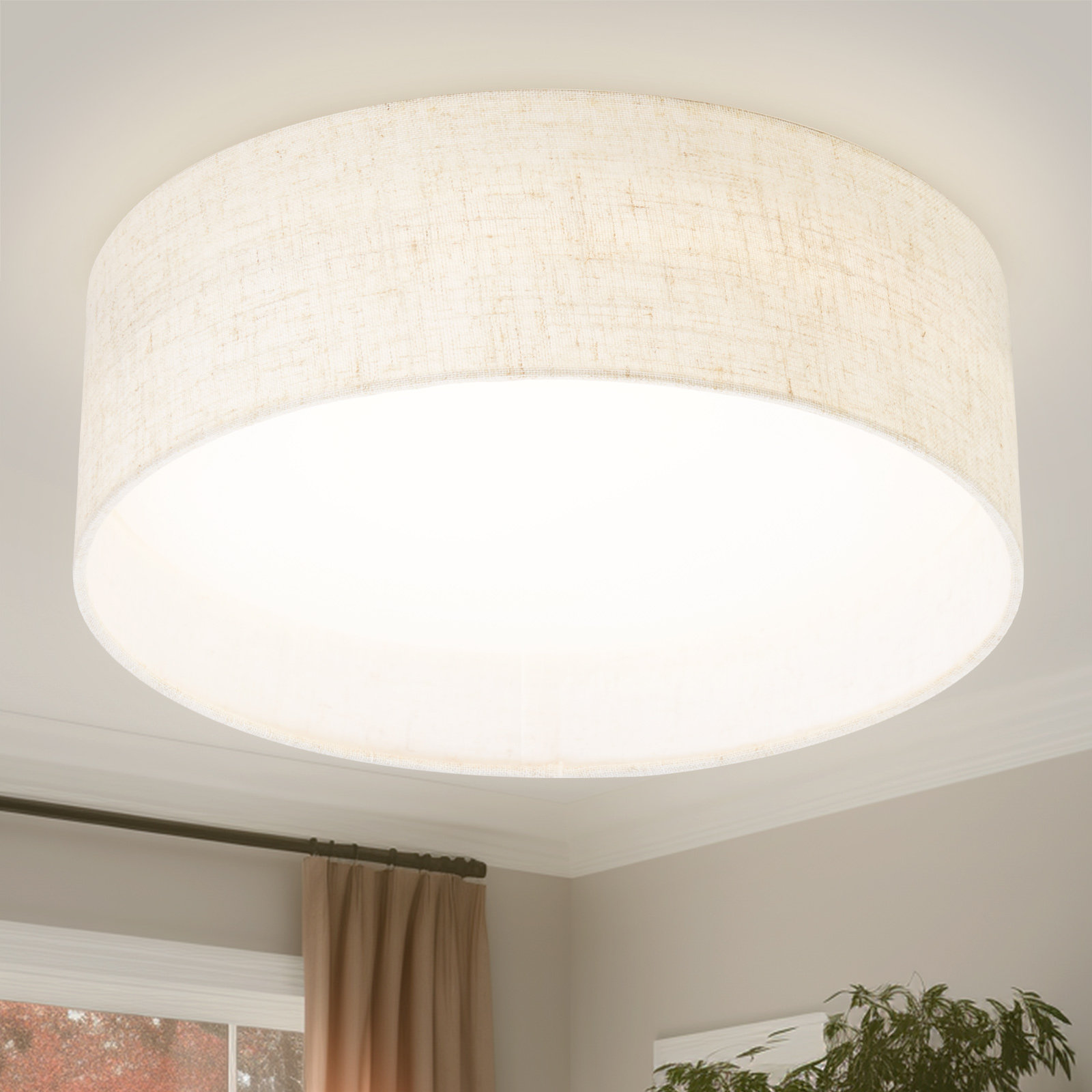 Wrought Studio™ Leevigh Fabric Ceiling Light Fixture 24w | Wayfair