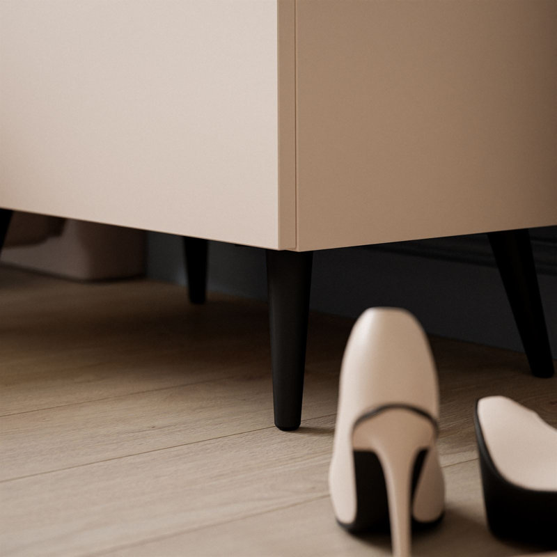 Oesch Bedside Table, Cashmere/Black