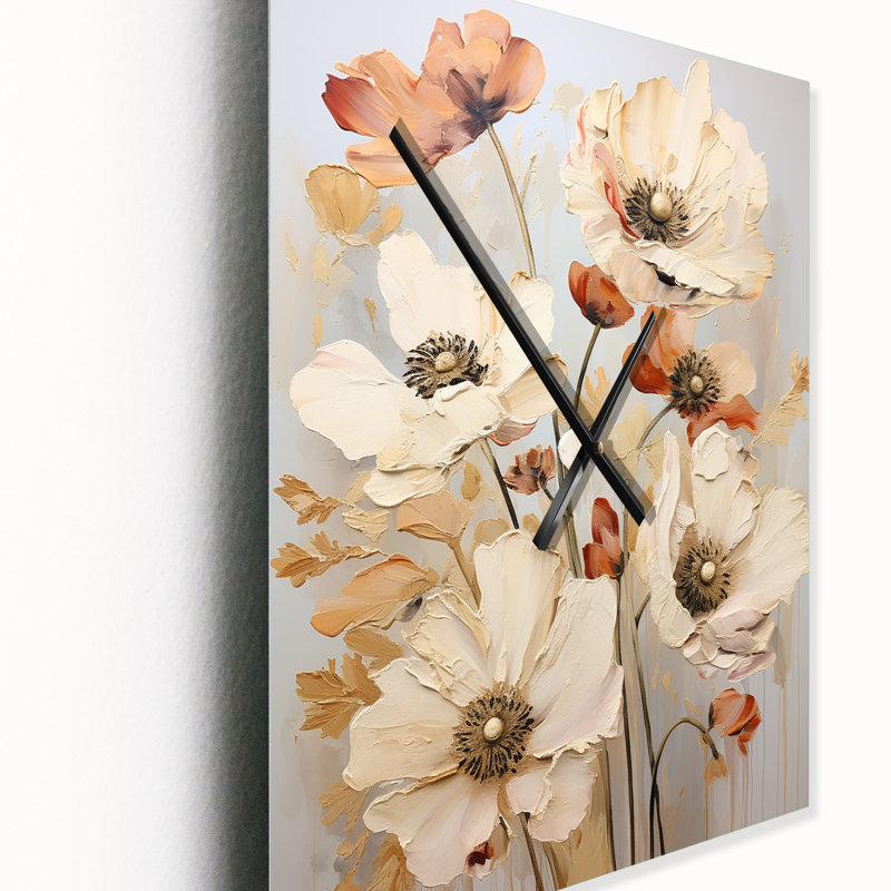 Horloge murale moderne Cordasia - Poppies, Grand
