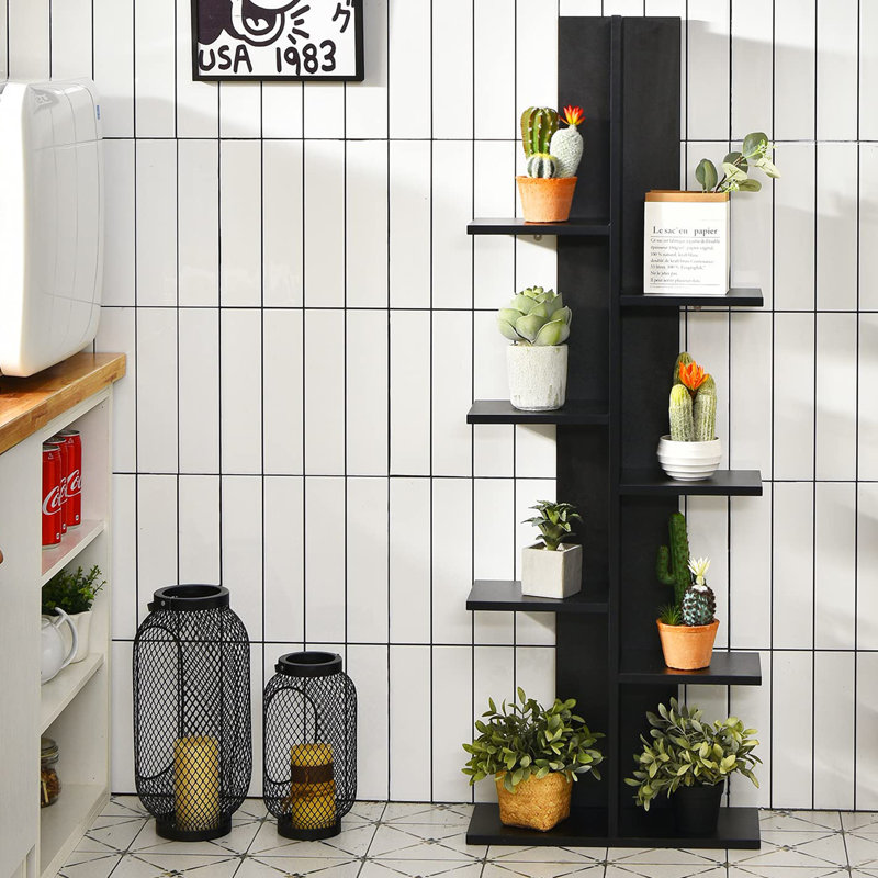 Bement 141cm H x 50cm W Bookcase, Black