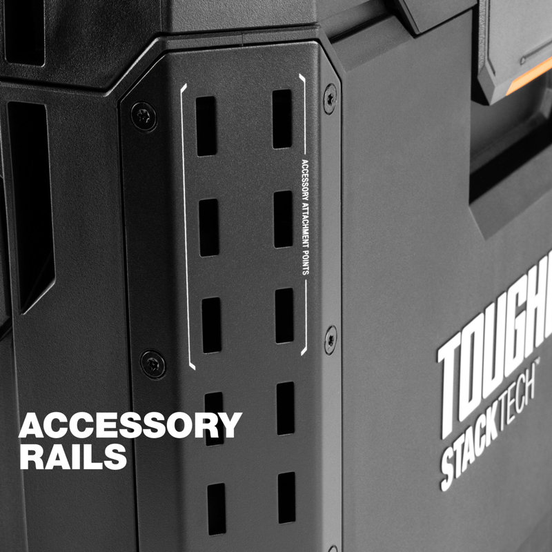  StackTech Large Tool Box with Auto-Locking Interface and Tray