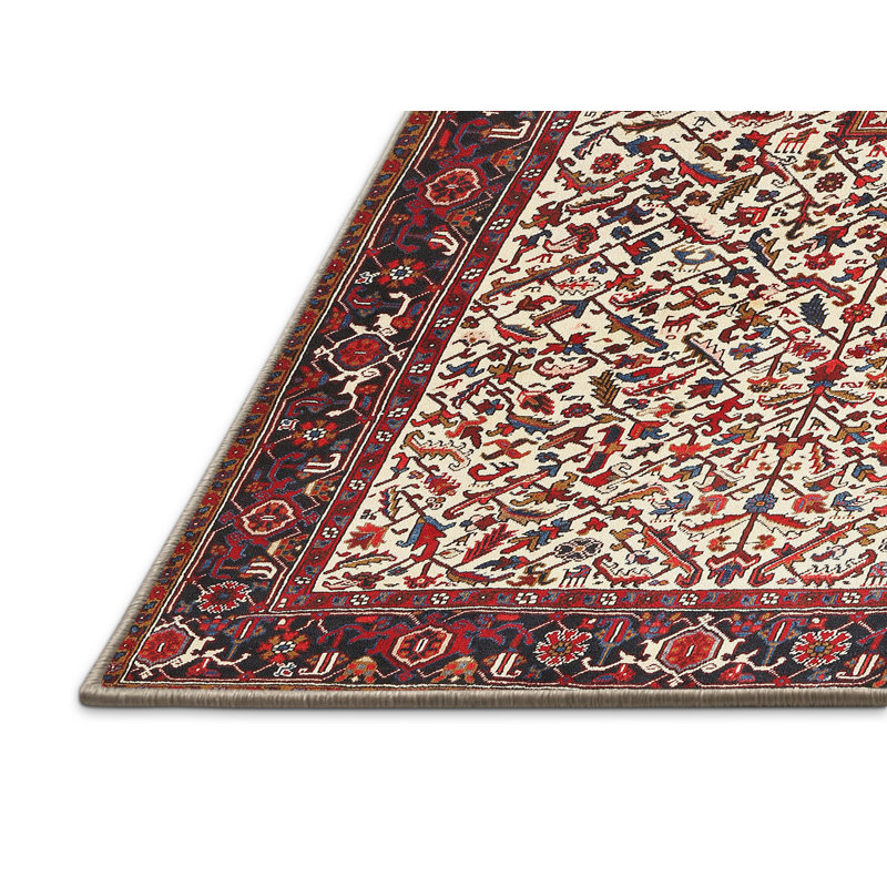 Tapis oriental rose / beige Taliah, Rectangle 6 pi x 9 pi
