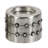 Metal Handmade Pillar Decorative Silver Candle Holder with Studs Set