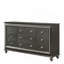 Commode à finition gris métallique