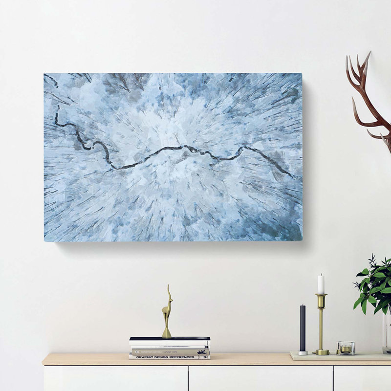 Passing By The Forest In Abstract - Wrapped Canvas Print, 60cm H x 91cm W x 3cm D