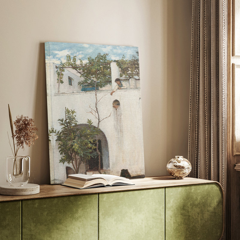 Paysage rétro CCIX - peinture sur toile tendue, H 49 po x l 33 po