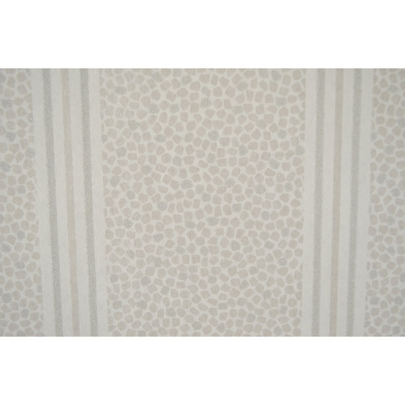 Adrushan 53cm x 10.05cm Glitter Wallpaper Roll, Pearl