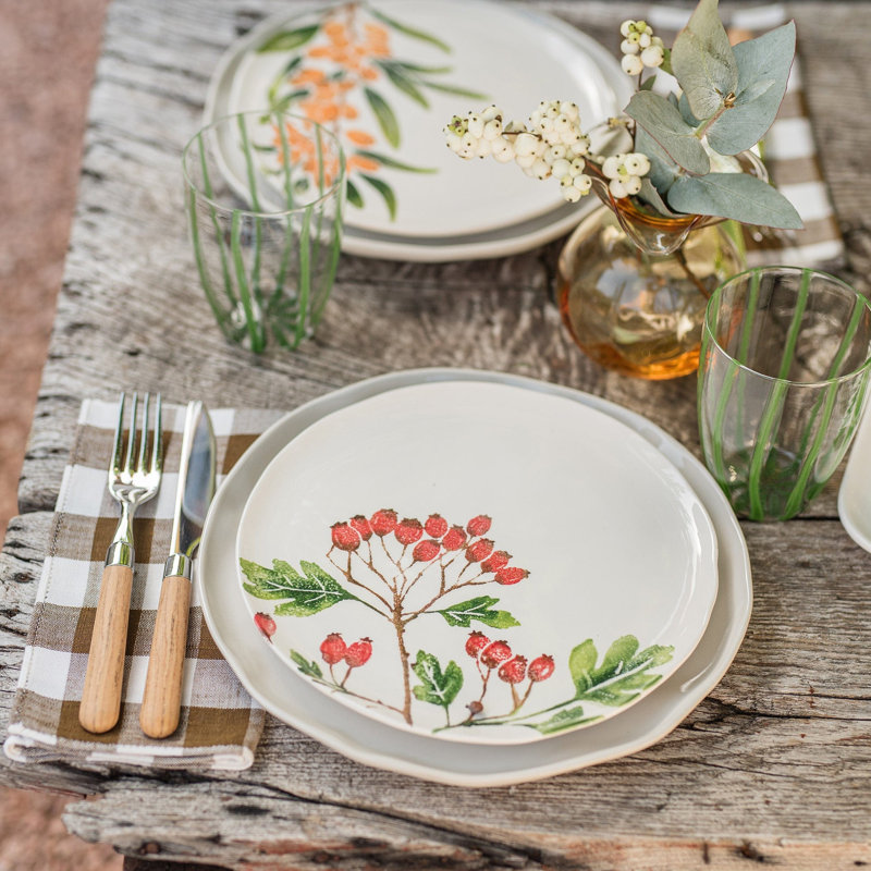 Foresta Primavera Handmade Earthenware Salad/Dessert Plate