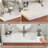 35.4" Modern Bathroom Single Vanity With Ceramic Sink, Rubbed Bronze Handles, 2 Drawers & Open Shelves, Walnut