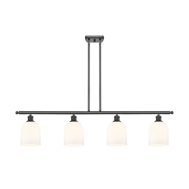Odaniel 4 - Light Kitchen Island Pendant, Gloss White, Oil Rubbed Bronze