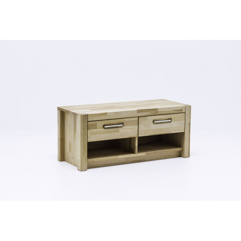 Aine Solid Wood Storage Bench, Beech heartwood