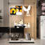 White, Tempered Glass File Cabinet, - Controlled Led Strip, 110 Lbs Load, With Lock Feature Mobile Capacity,