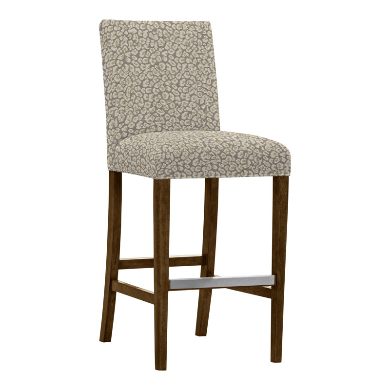 Gin Fizz Upholstered Stool with Solid Wood Frame, No, Perigold Ishi Blue Jean, Havana