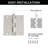 3.5" H x 3.5" W Butt Bearing Door Hinges-21319260