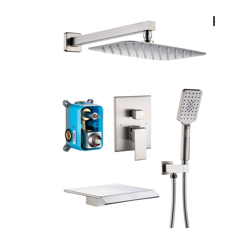 All-In-One Kit with Rough in-Valve, Brushed Nickel