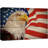 Country Flag " Wood Panel Effect American Flag With Bald Eagle Bird "-94537081