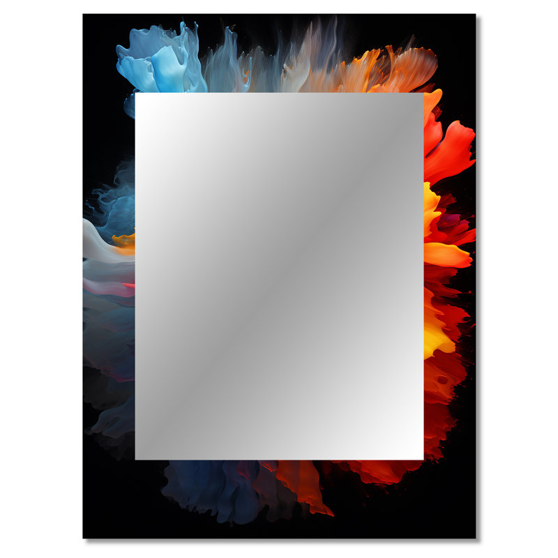 Rainbow Shades Of Colorlessness - miroir arc-en-ciel, miroir mural décoratif traditionnel, impression d'art en métal