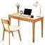 Bureau moderne du milieu du siècle en bois massif avec tiroirs, idéal pour étudier ou travailler au bureau. Bords lisses, glissières de tiroir fiables de différentes tailles.