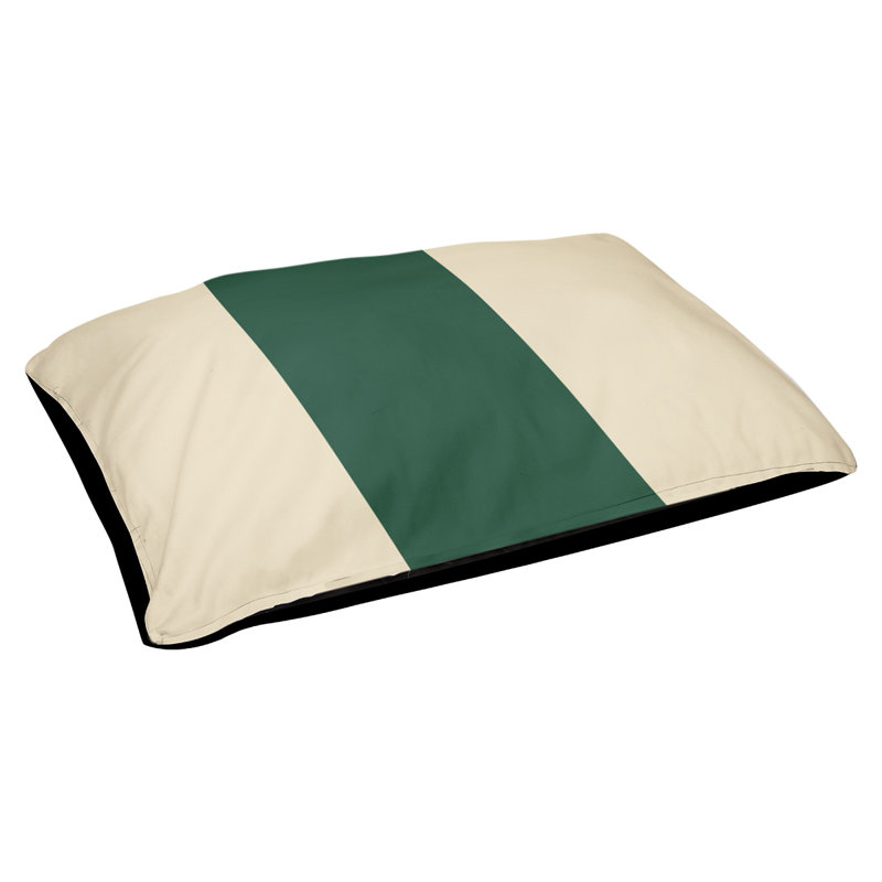 Oreiller rectangulaire New York, Moyen (L 30 po x l 40 po), Blé du Minnesota / vert forêt