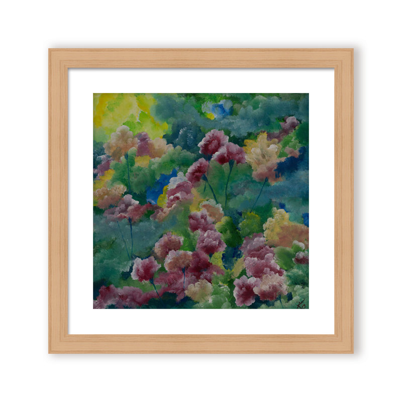 Nature Inspired "Petals of Spring" Canvas Wall Art By , 12" H x 12" W, Framed Print, Gold
