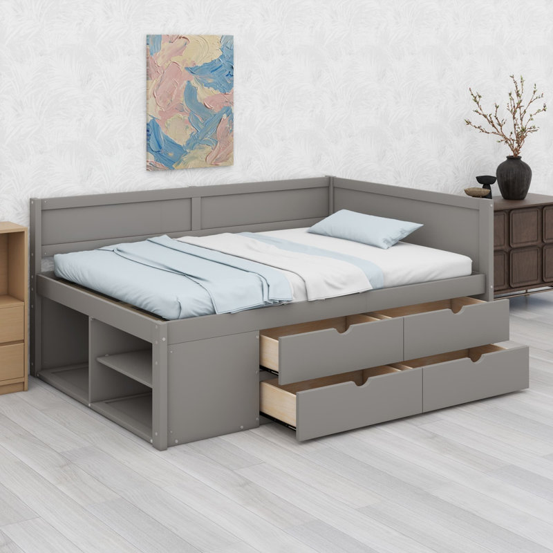 Lit de jour Kinsman, Double, gris
