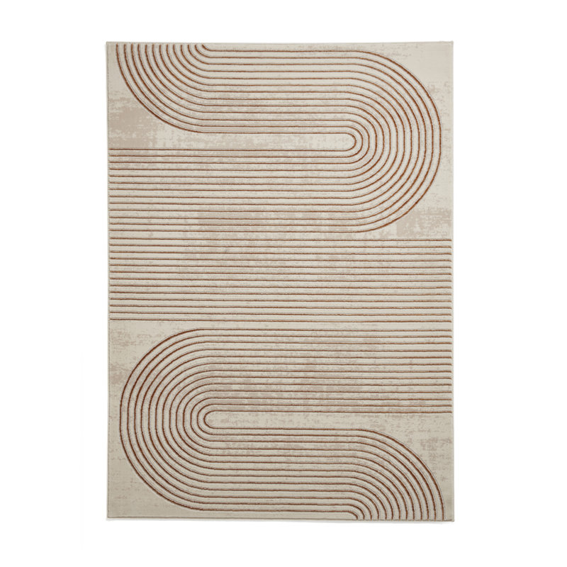 Apollo Modern Swirl Metallic Rug Bronze/Grey, Rectangle 200 x 290cm