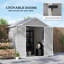 Garden 6 ft. W 5 ft. D PP Resin, Aluminium Reverse Apex Storage Shed-1498561657
