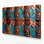 Art mural sur toile hawaïen à motifs géométriques tiki noir