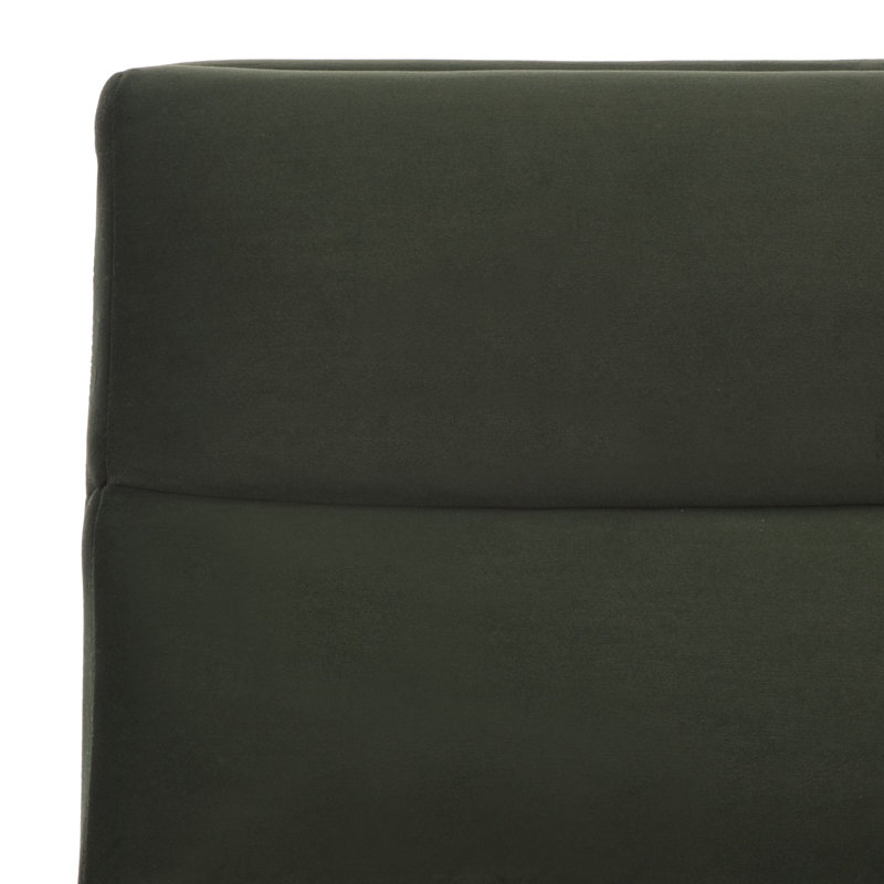 Chaise d'appoint Shepha, Velours vert boisé