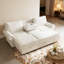 Canapé-lit modulaire de 95 po avec lit escamotable, méridienne de rangement et porte-gobelets, canapé convertible en forme de L pour le salon et la chambre d'amis-32694505-32694507