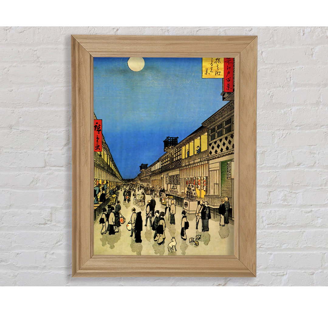 Hiroshige-Marktplatz - Druck