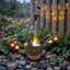 Fontaine fantaisiste avec masque Tiki