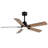 Smart 52" Indoor/Outdoor Ceiling Fan with Light, Dual Finish Black/Walnut 6-Blade, Remote & APP Control, Dimmable LED, 5-Speed Quiet DC Motor, Reversible-448566719