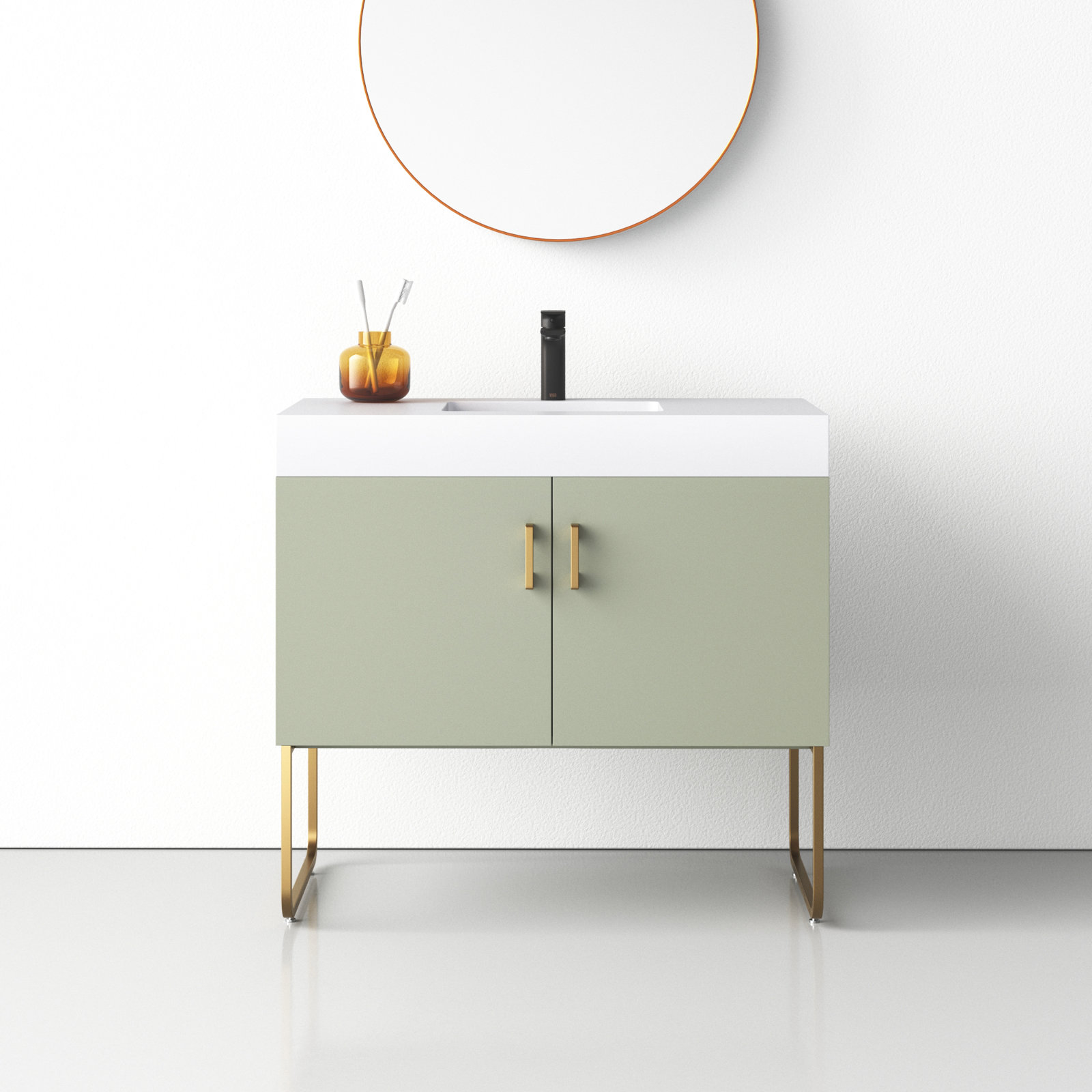 Keena 36" Cedar Single Bathroom Vanity, Pine Mist