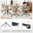 Tufted Swivel Leather Upholstered Side Chairs Modern Dining Chairs with Metal Legs-75951084