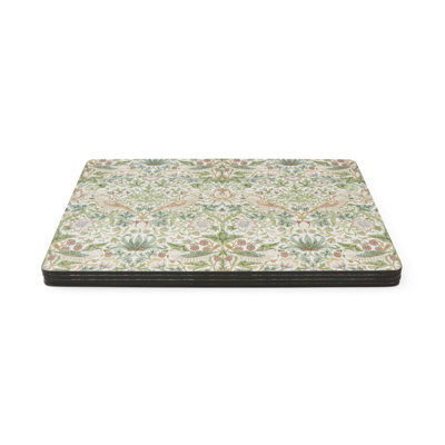 The Original Morris & Co. Strawberry Thief Placemats - Set Of 6